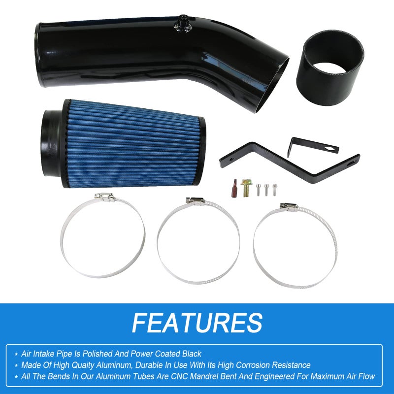 LDMINDA Oiled Cold Air Intake 7.3 Diesel Kit Air Intake Pipe With Oiled Filter Replacement For Ford F250 F350 F450 Super Duty 7.3L Powerstroke Diesel (1999.5-2000 2001 2002 2003) - Image 2